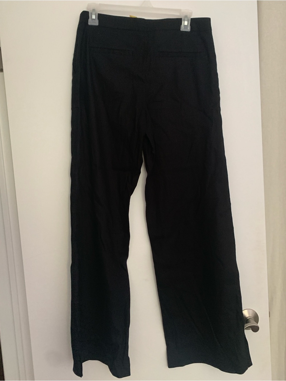 Black Wide-Leg Trousers with Clean Front